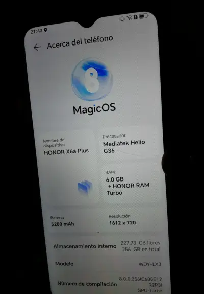 Remato! Celular Honor X6A Plus (256 gb + 6gb Ram) - miniatura 3