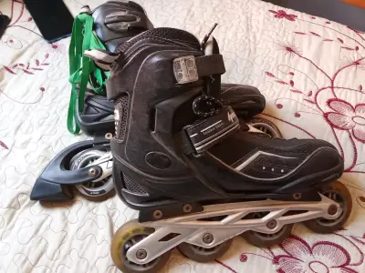 Patines en línea negros usados - miniatura 2