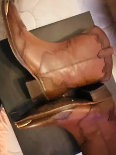 Botín Gacel N 37 : Botines cowboy marrones cuero - miniatura 1