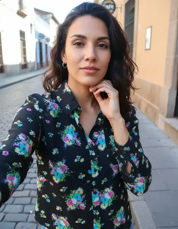Camisa floral Aeropostale negra - 2