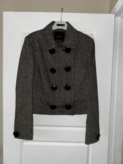 Chaqueta gris con botones grandes - miniatura 1