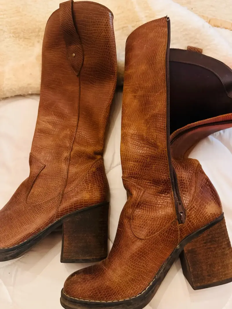 Botas MOSSA , Botas de cuero marrón, y negra - 2