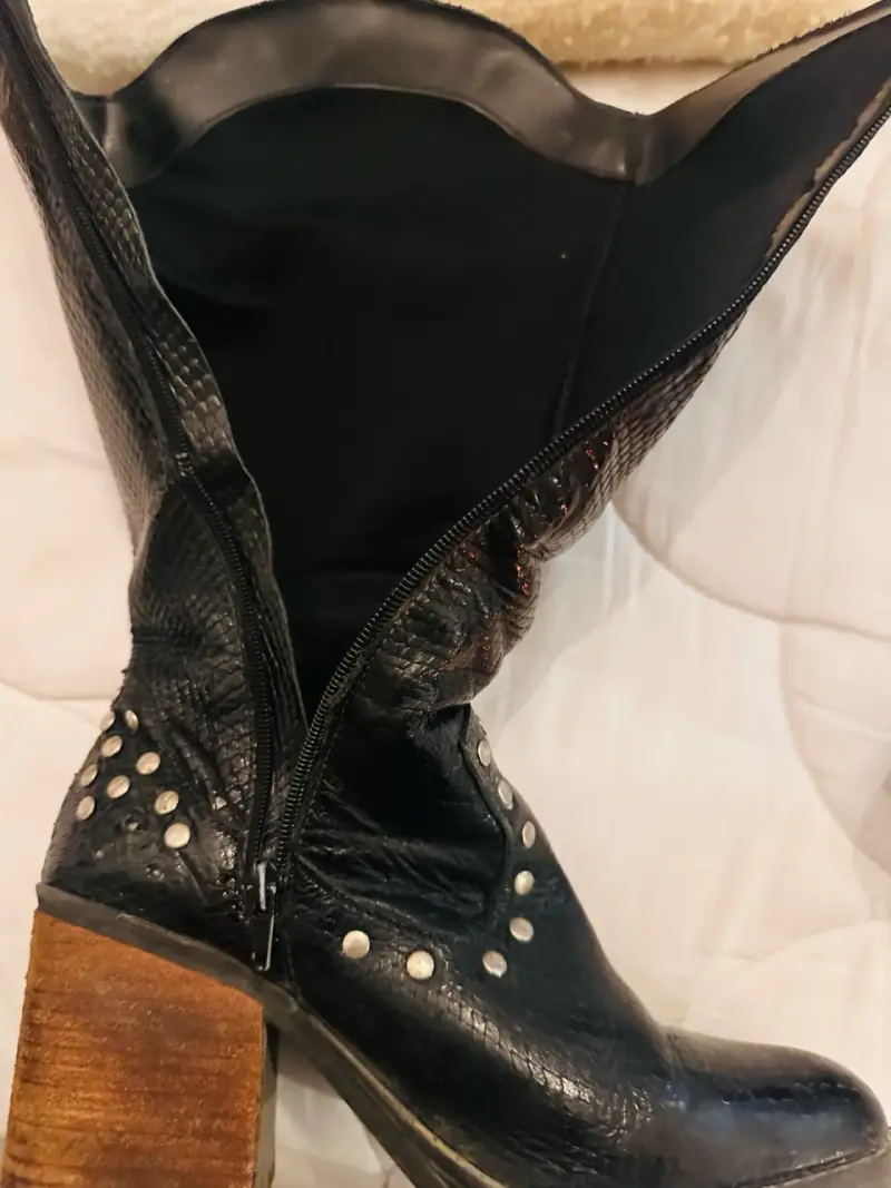 Botas MOSSA , Botas de cuero marrón, y negra - 3