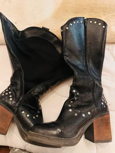 Botas MOSSA  , Botas de cuero marrón, y negra - miniatura 4