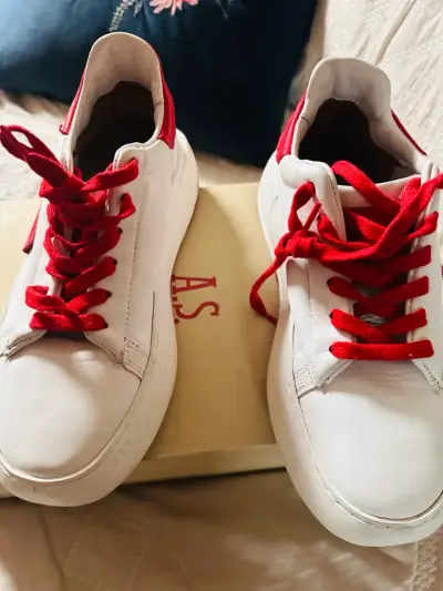 As98 , Zapatillas naranjas de mujer y blanca - miniatura 5