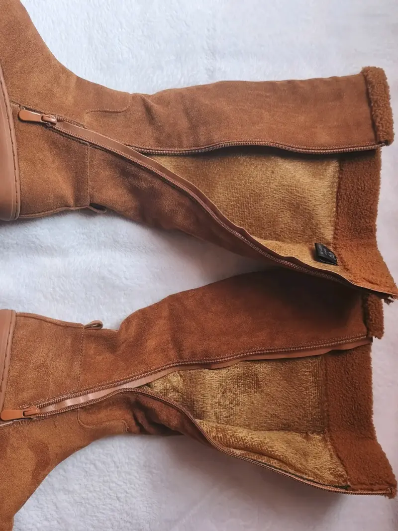 Botas largas marrón gamuza mujer - 4