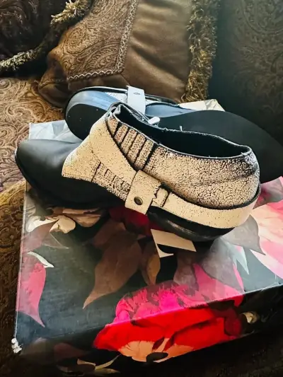 Zappa Botines de cuero blanco y negro - miniatura 1