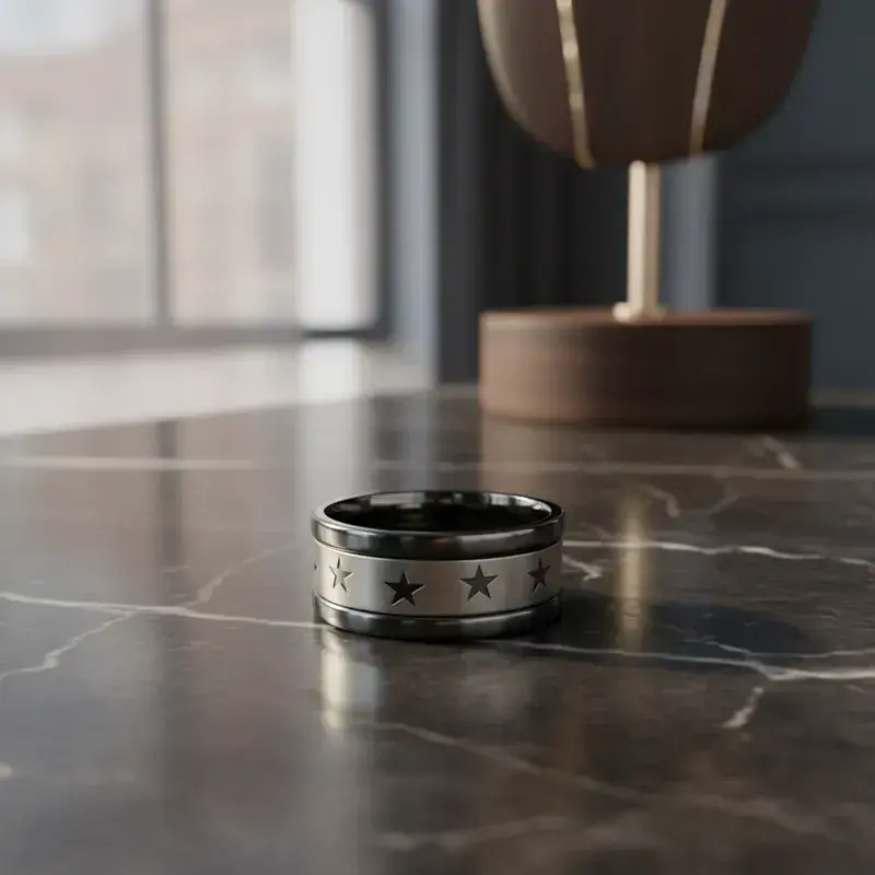 Anillo de acero con estrellas, 3 en 1 - 1