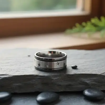 Anillo de acero con estrellas, 3 en 1 - miniatura 2