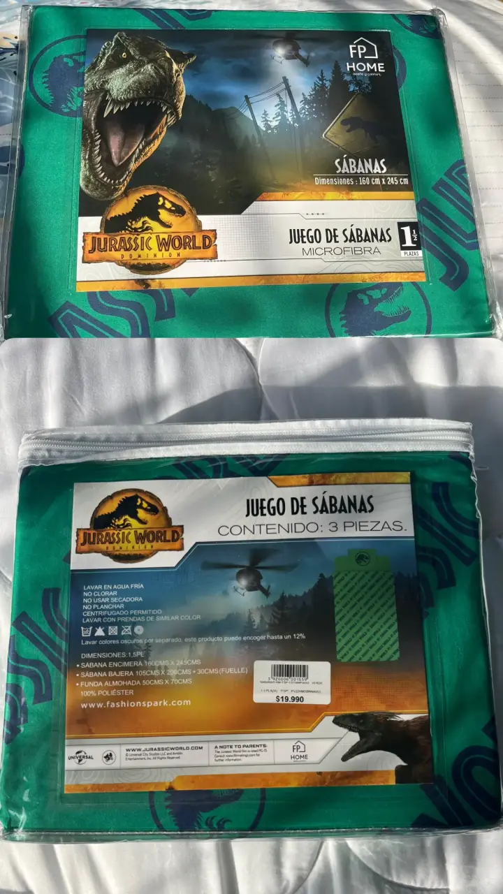Juego de sábanas Jurassic World