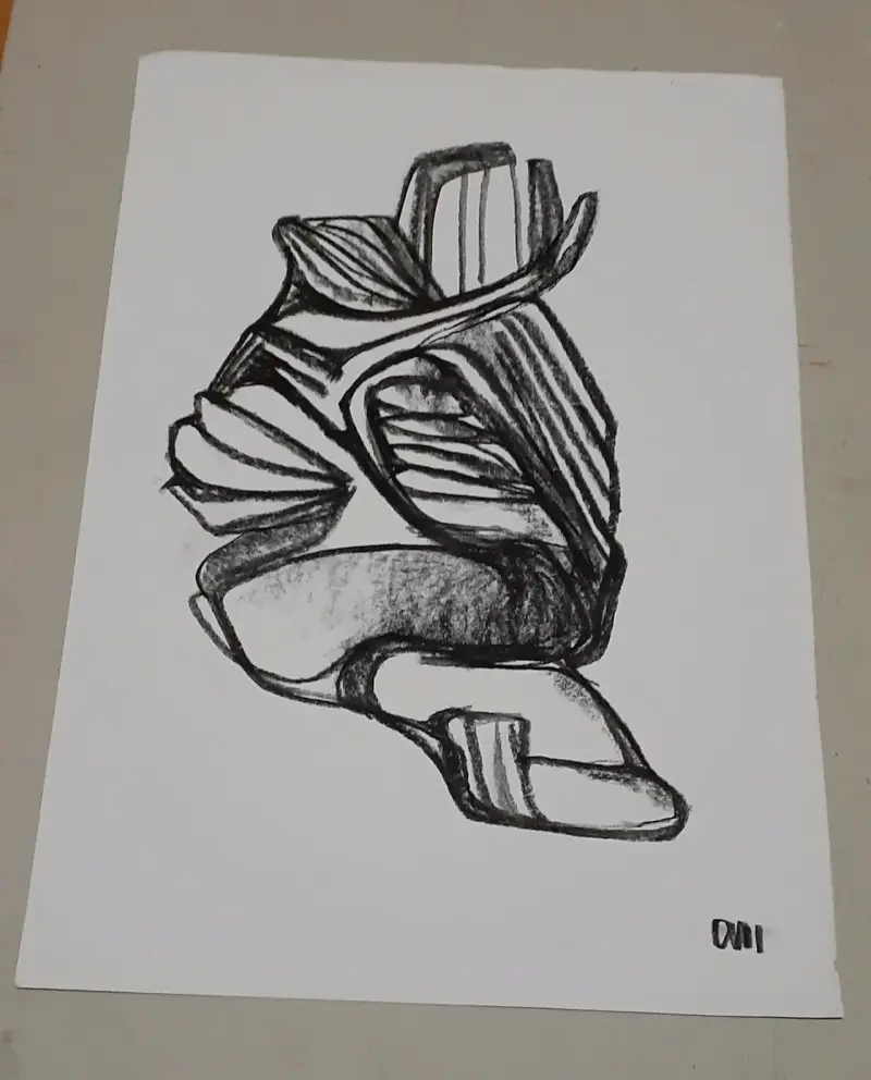 Dibujo abstracto en papel