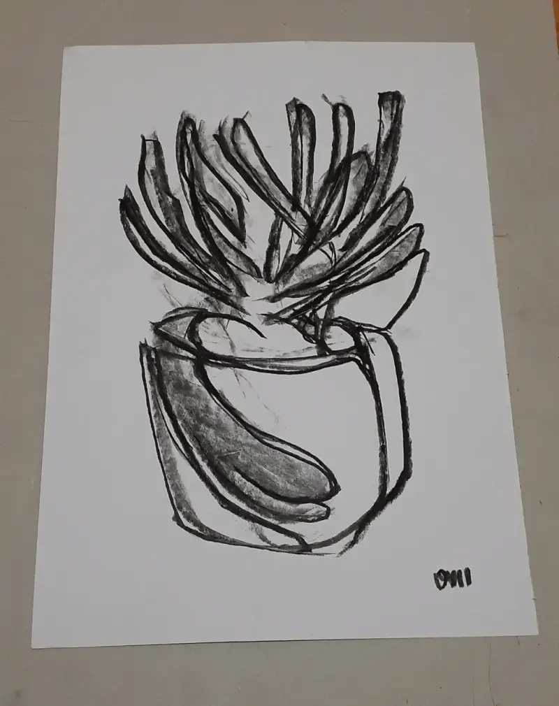 Dibujo de planta en maceta