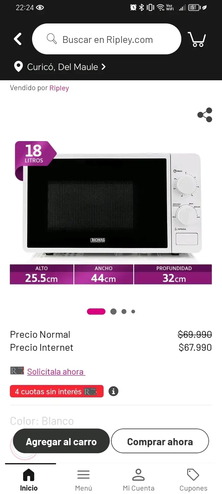 Microondas blanco Thomas - 4