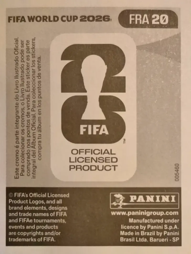 Lámina Panini Mundial 2026 Mbappe - 2