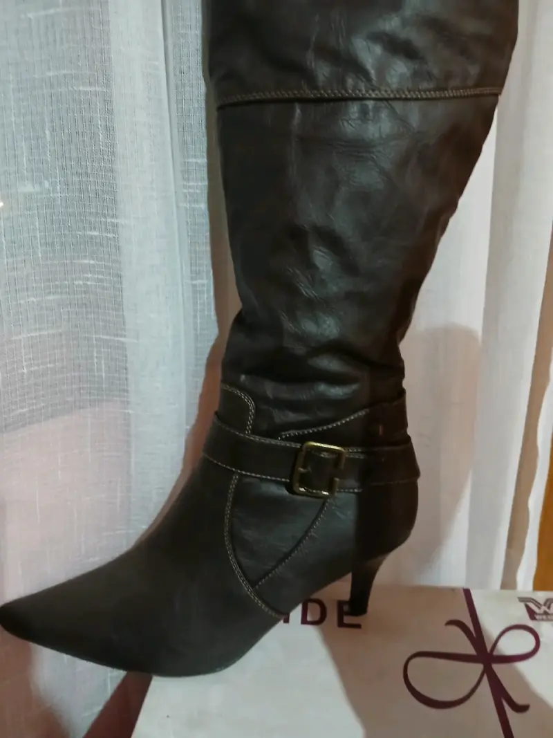 Botas de cuero negro altas - 2