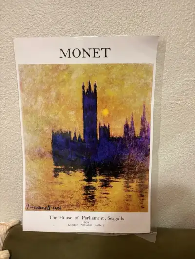 Póster Monet 'Parlamento y Gaviotas' - miniatura 1