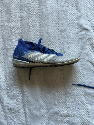 Zapatillas deportivas Adidas gris y azul - miniatura 2