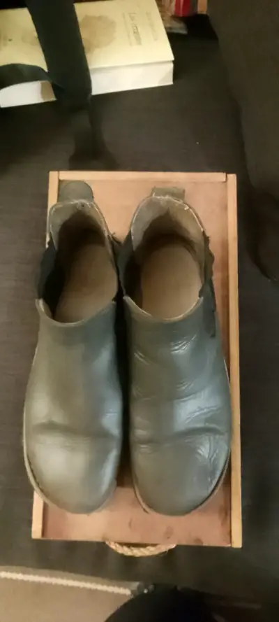 Botines de cuero azul ergonómicos - miniatura 3