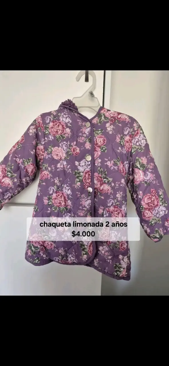 Chaqueta infantil floral lila