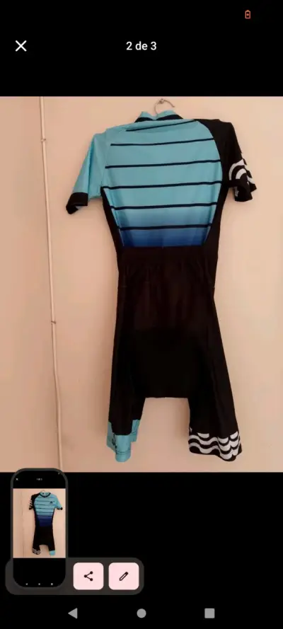 Monos de ciclismo azul y negro - miniatura 1