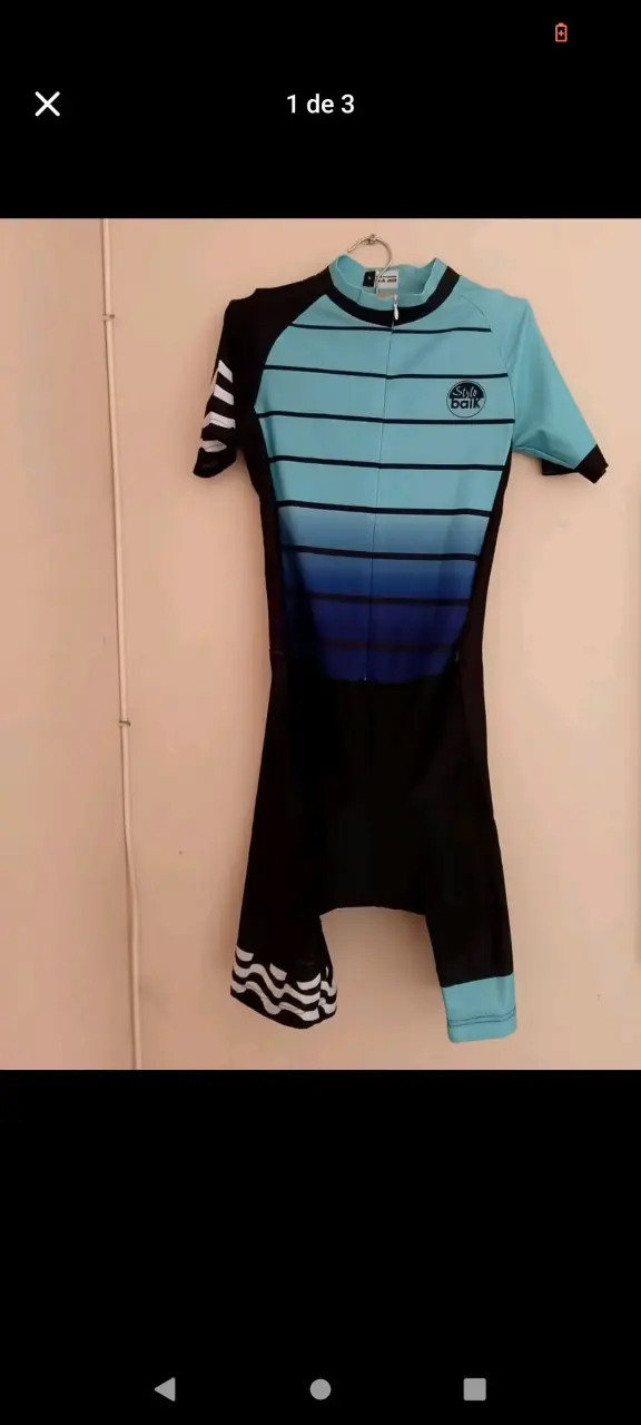 Monos de ciclismo azul y negro - 2