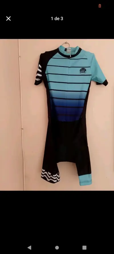 Monos de ciclismo azul y negro - miniatura 2
