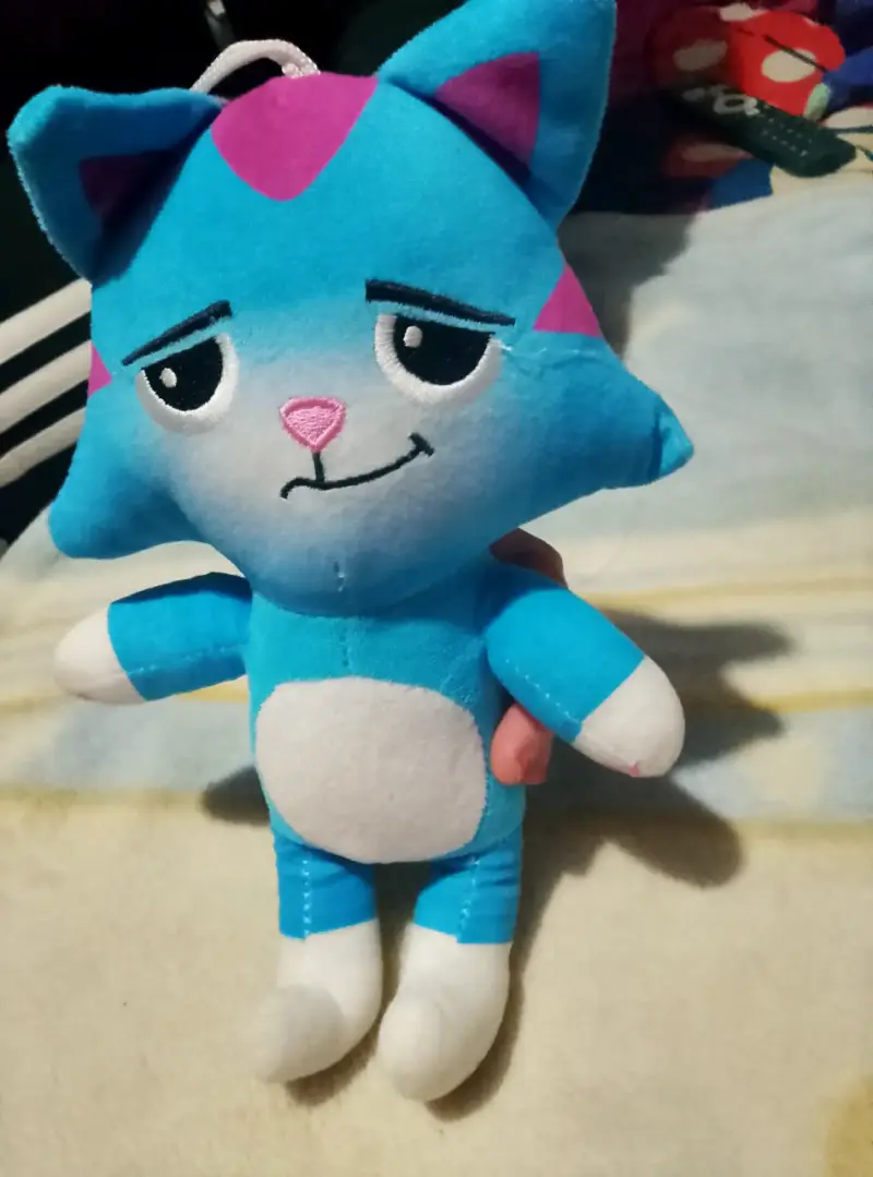 Peluche gato azul sonriente