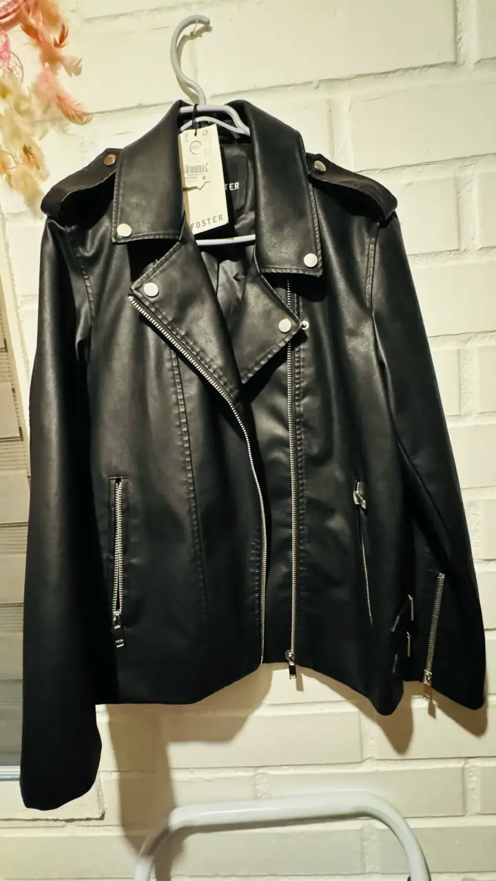 Chaqueta de cuero negra Foster - 2