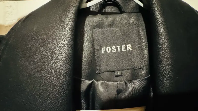 Chaqueta de cuero negra Foster - 11
