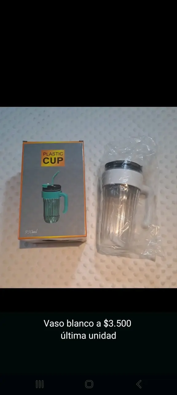Vaso plástico blanco 950ml