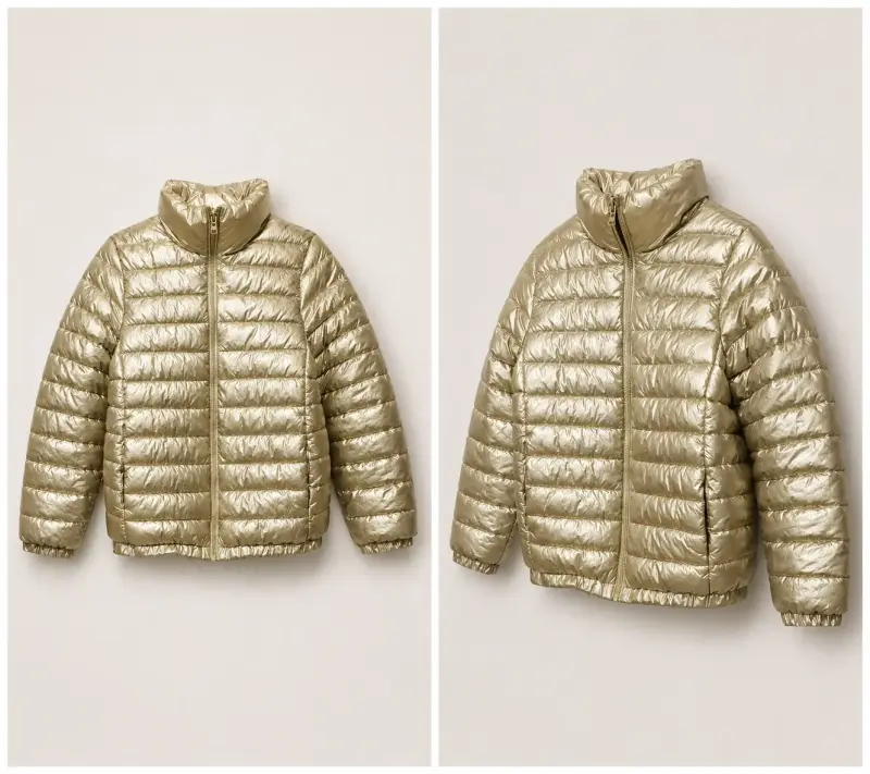 Chaqueta dorada acolchada Zara - 4