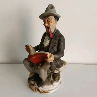 Figura decorativa abuelo leyendo - miniatura 2
