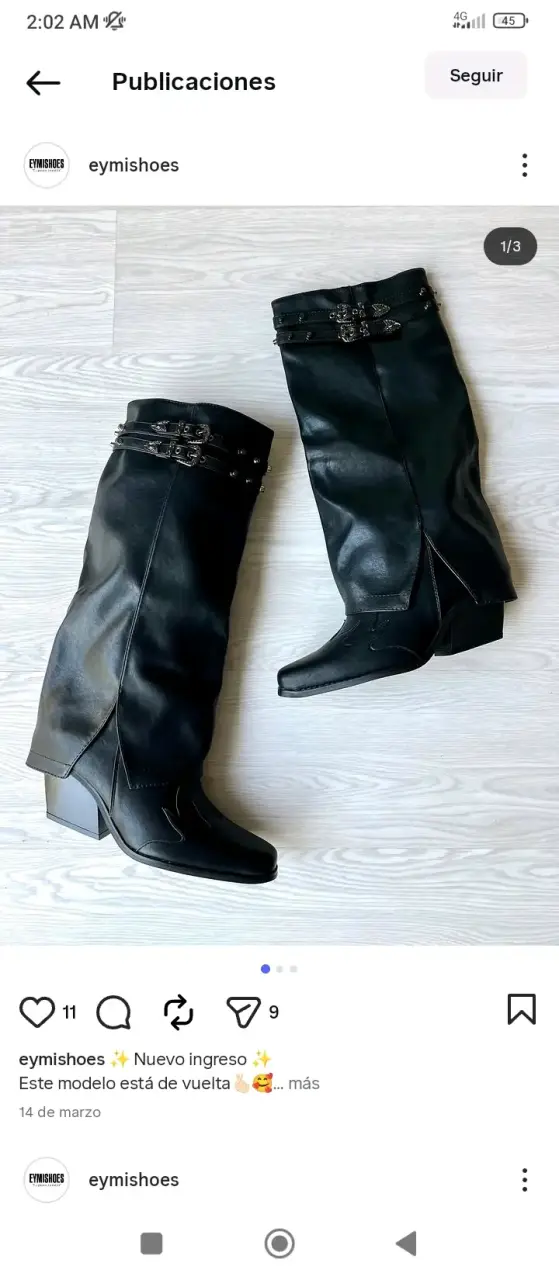 Botas negras con hebillas