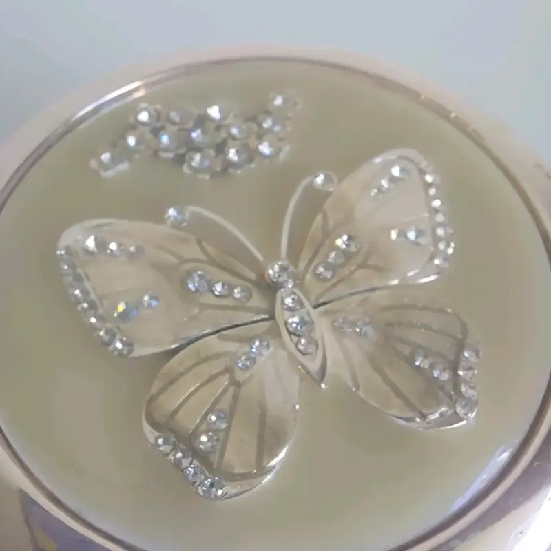 Joyero metal esmaltado con diseño mariposa - 5