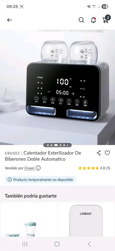 Calentador para biberones doble - miniatura 3