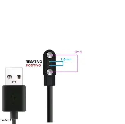 Cable Cargador Magnetico USB Para Reloj 2 Pines Me - miniatura 3