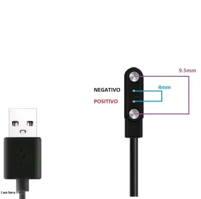 Cable Cargador Magnetico USB Para Reloj 2 Pines Me - miniatura 4