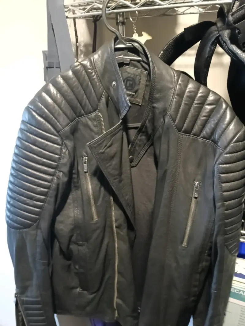 Chaqueta de cuero negra Paco Rabanne - 1