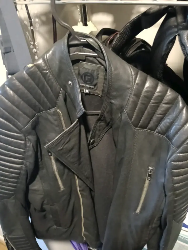 Chaqueta de cuero negra Paco Rabanne - 2