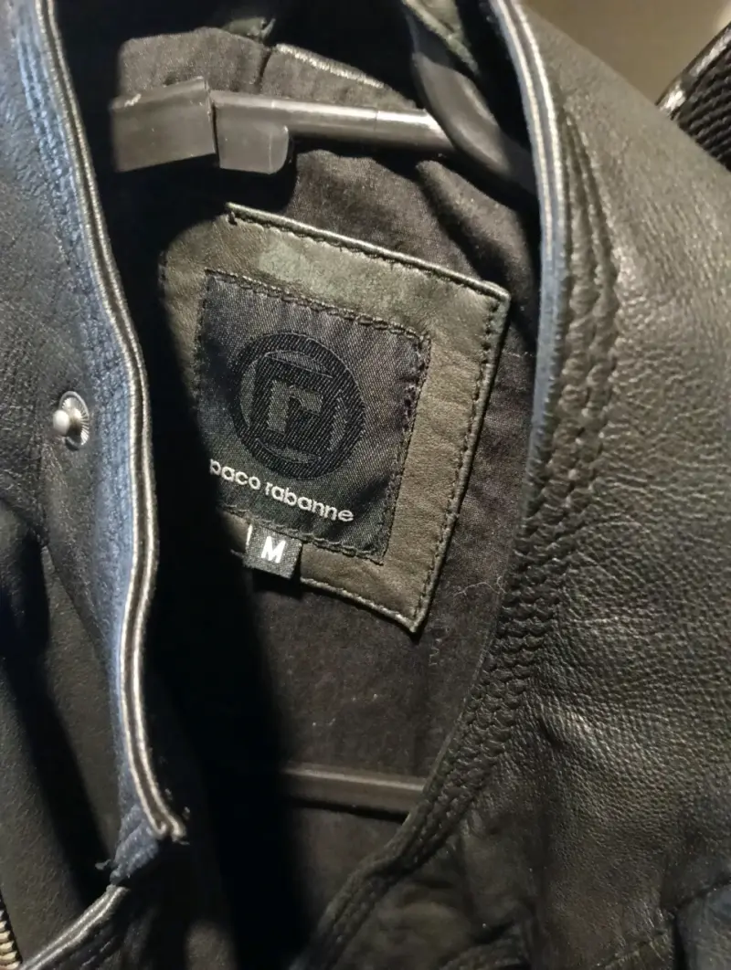 Chaqueta de cuero negra Paco Rabanne - 3