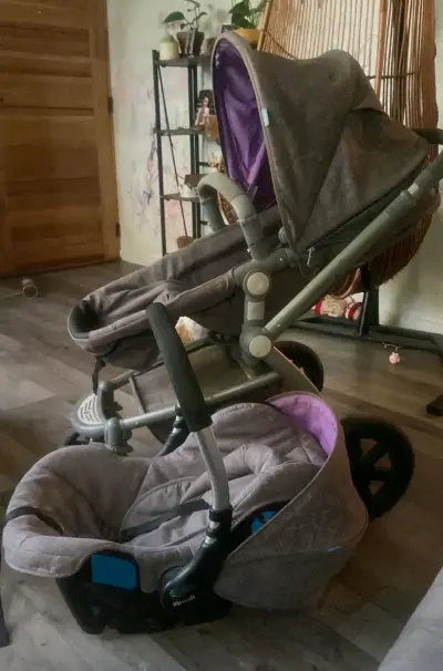 Coche de bebé con porta bebé - miniatura 1