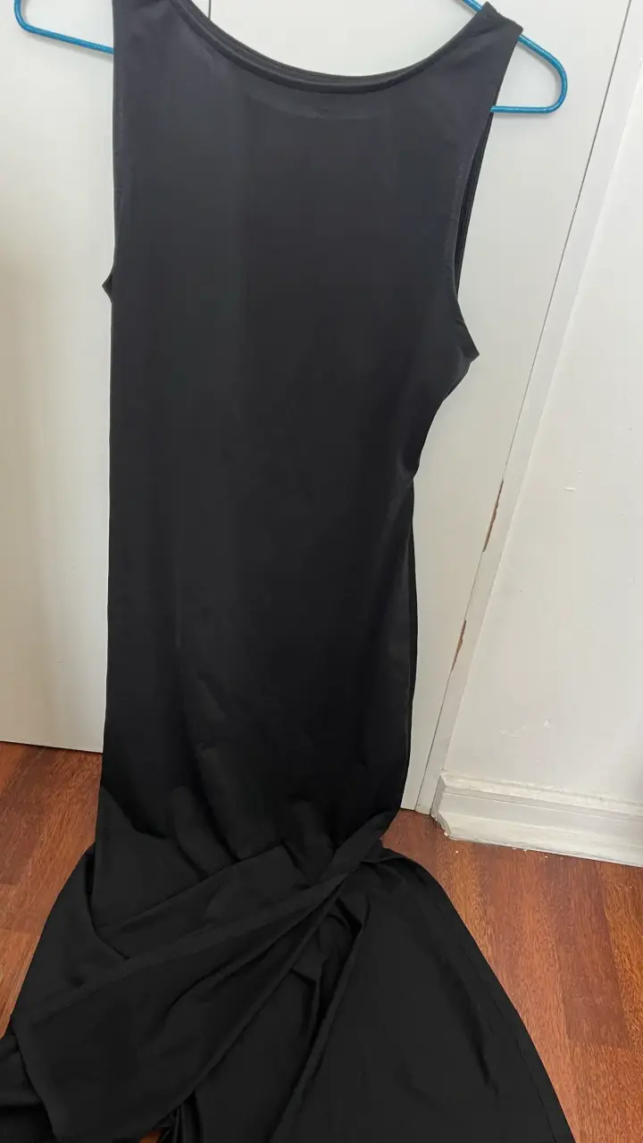 Vestido largo negro elegante - 1