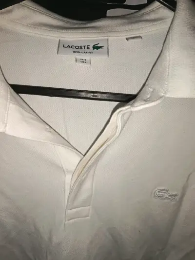 Polera polo blanca Lacoste hombre - miniatura 3
