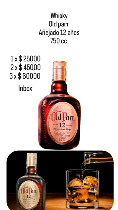 Whisky Old Parr 12 años 750cc - miniatura 1