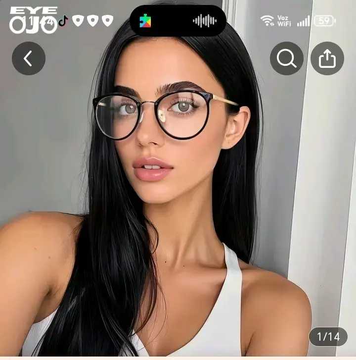 Gafas de marco dorado - 1