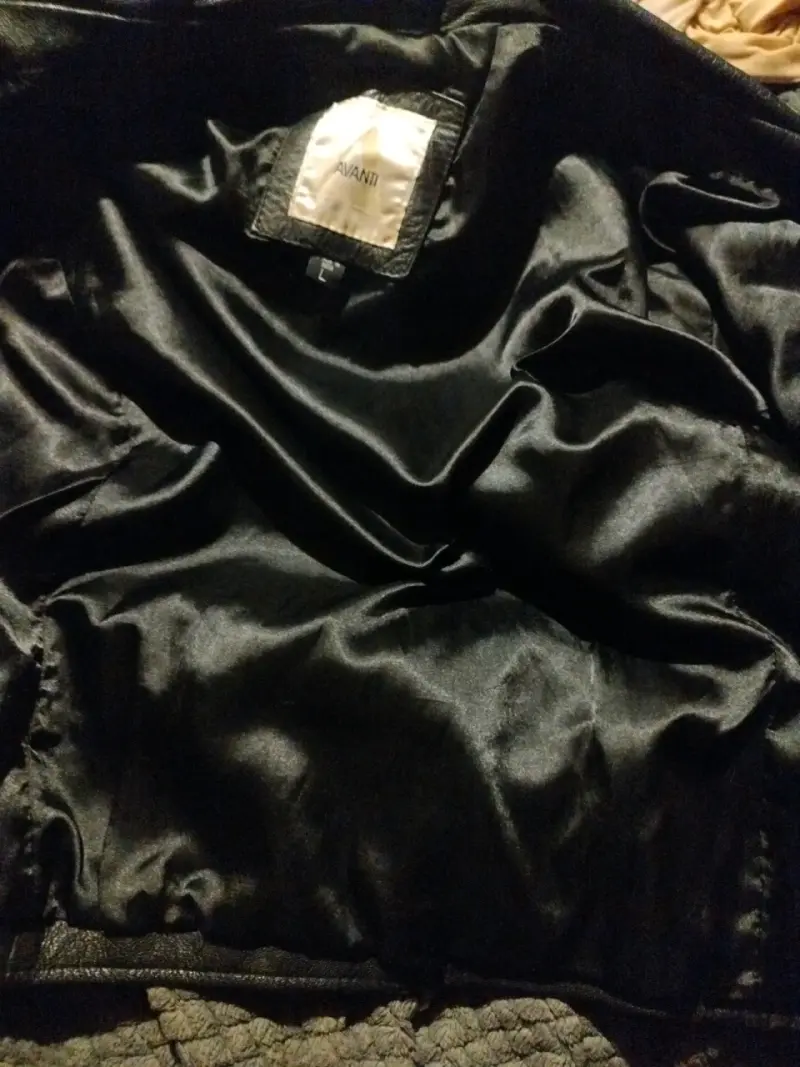 Chaqueta de cuero negra con cierre - 5