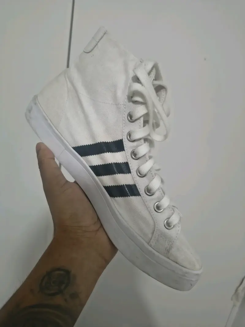 Zapatillas blancas con caña Adidas - 1