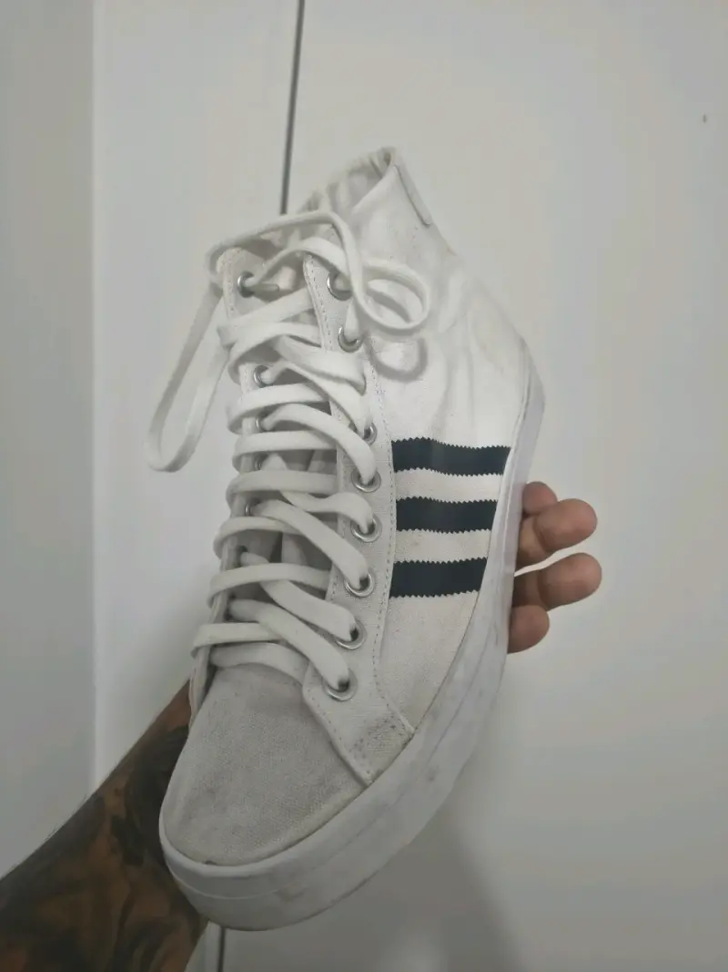 Zapatillas blancas con caña Adidas - 2