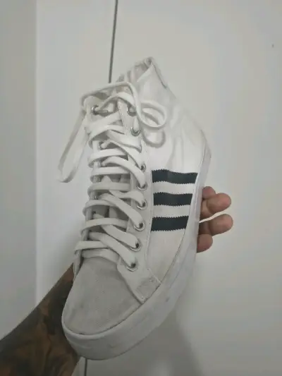 Zapatillas blancas con caña Adidas - miniatura 2
