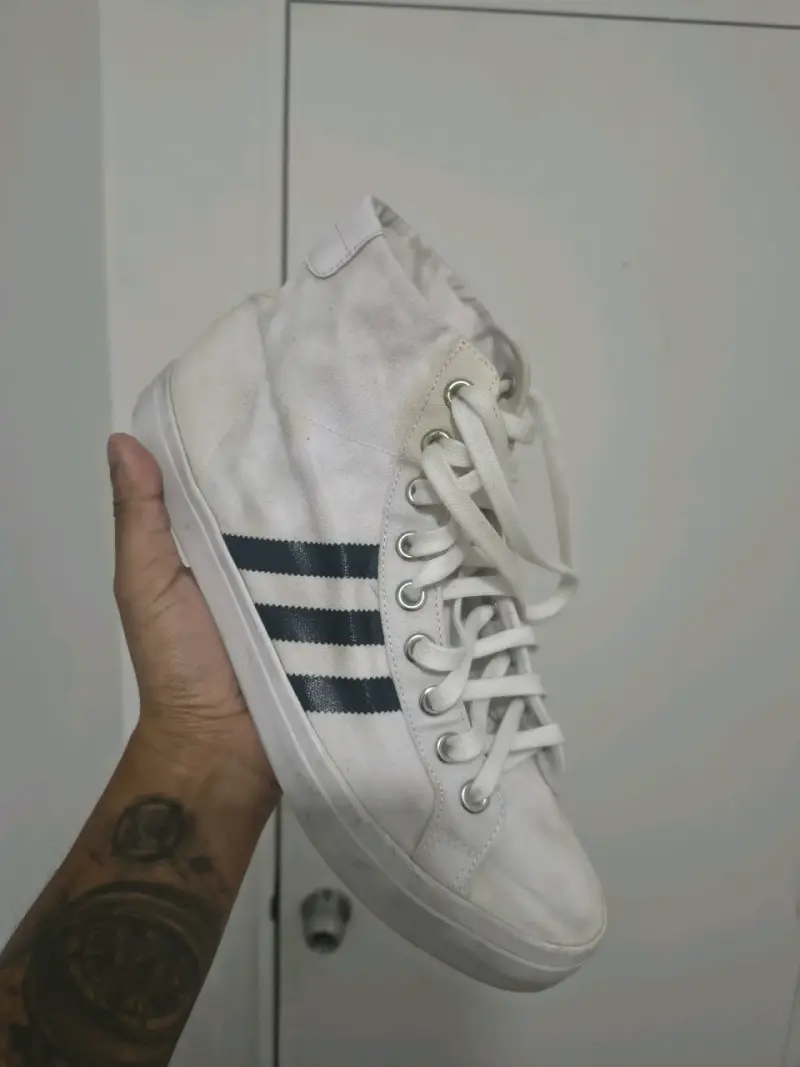 Zapatillas blancas con caña Adidas - 3